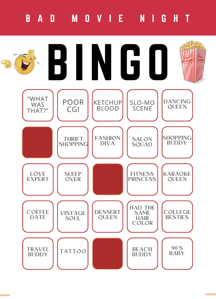 bad movie bingo canva design